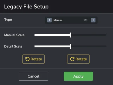 Legacy File Setup